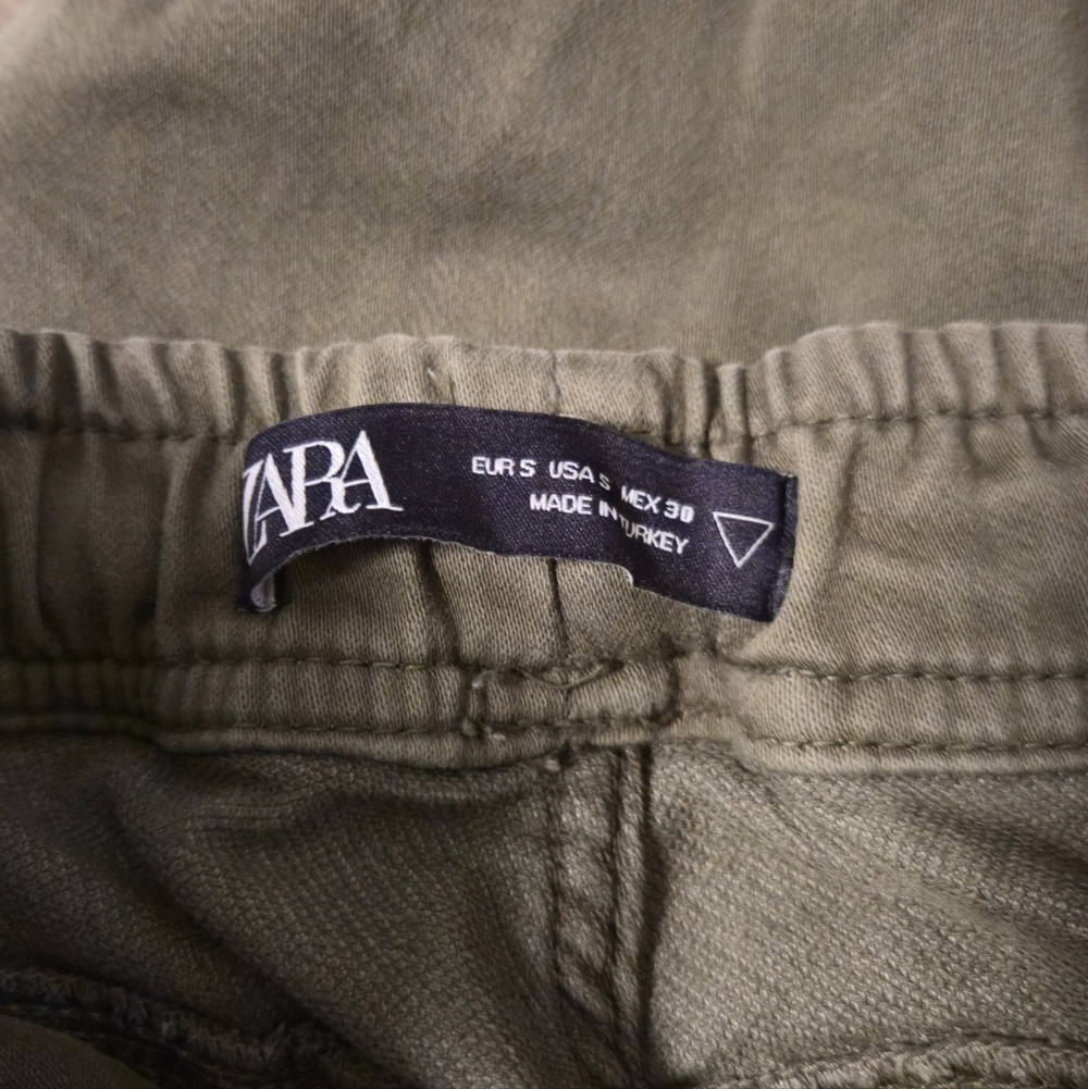 ZARA Olive Green Cargo Jogger Pants 💚 - Picture 4 of 6